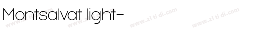 Montsalvat light字体转换